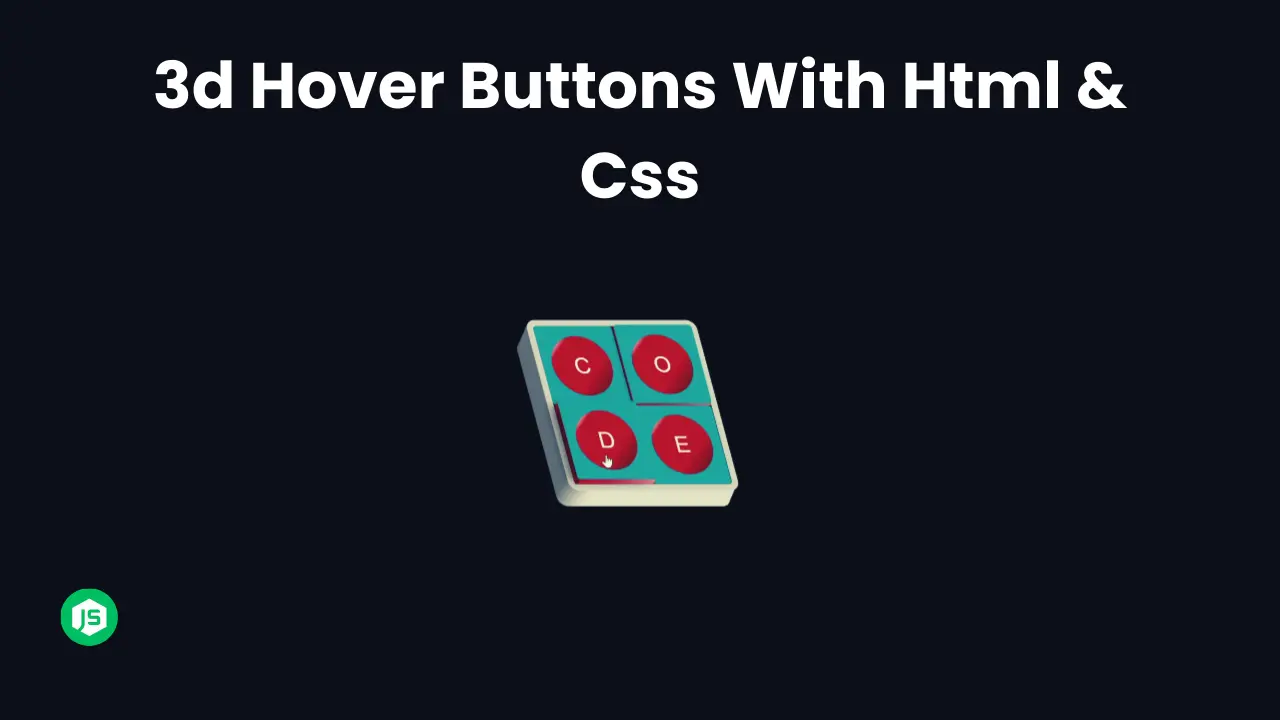 3d Hover Buttons With Html & Css