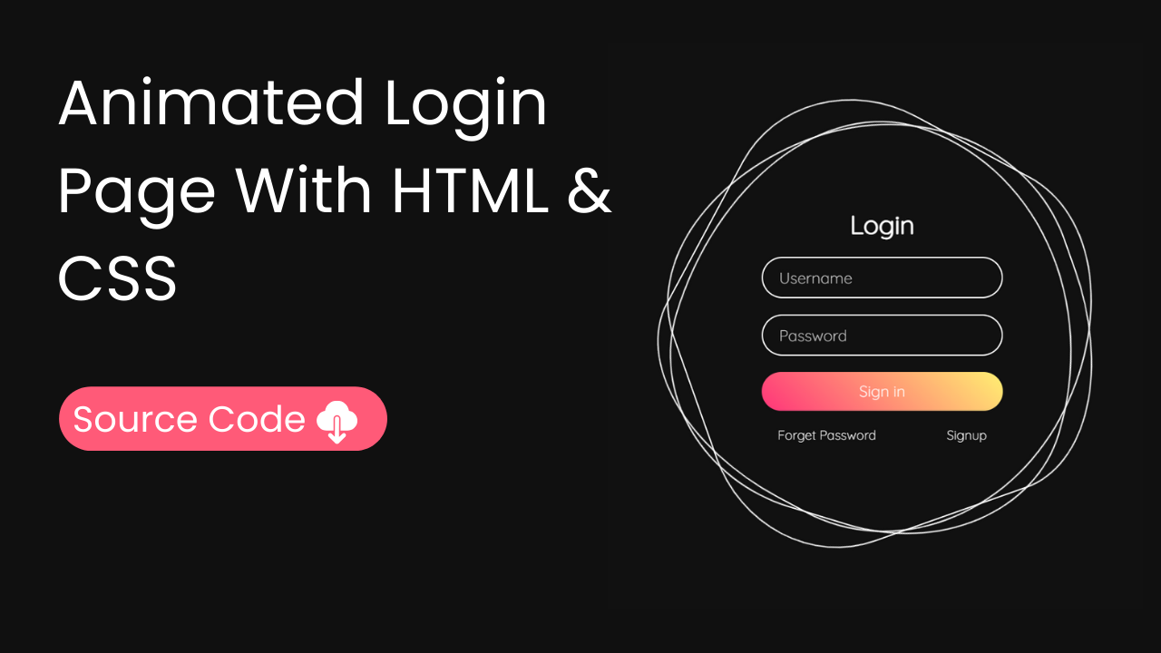 Animated Ribbon Login Page With HTML & CSS