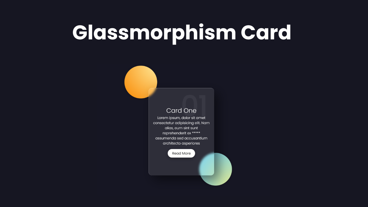 Glassmorphism Hover Card Animation With HTML & CSS - Featured Image