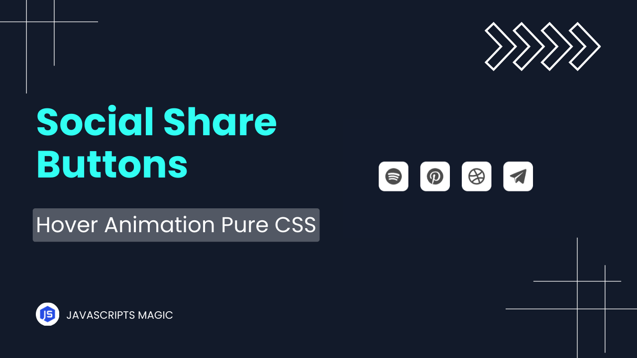 Social Share Buttons With Hover Animation Effect ( Download Code ) - Featured Image