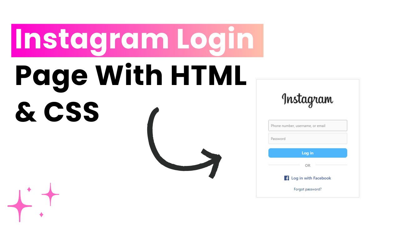 Instagram Login Page With HTML & CSS - Featured Image